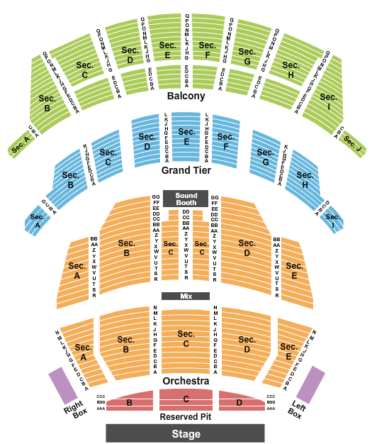 Altria Theater Les Miserables Seating Chart