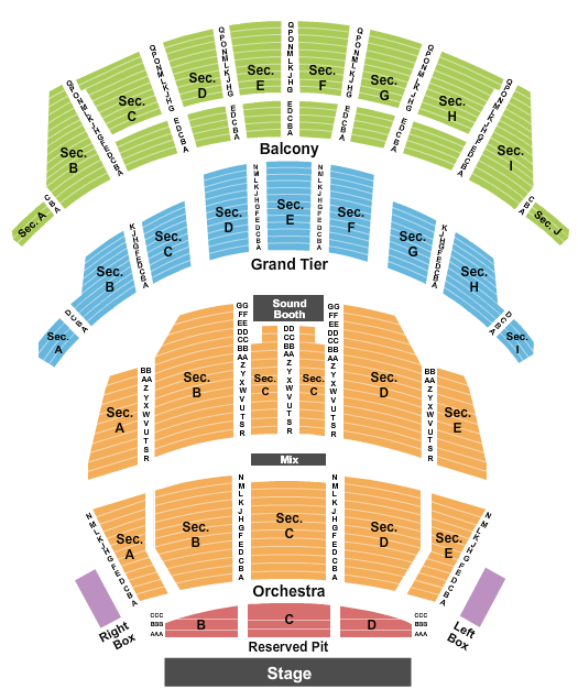 Altria Theater Les Miserables Seating Chart